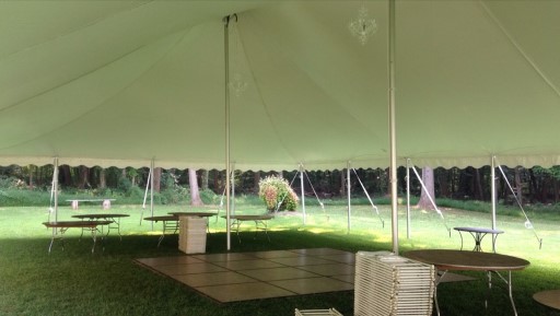 40x60 Pole Tent Inside