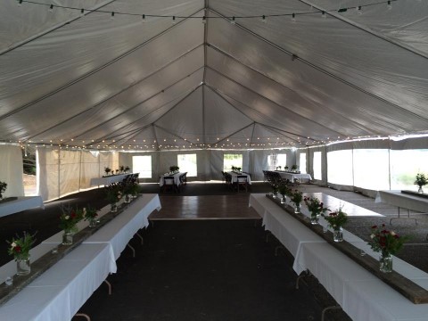 40x80 Frame Tent Inside