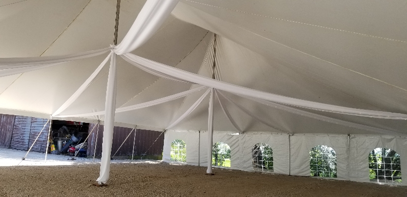 50x60 Pole Tent (with fabric decor)