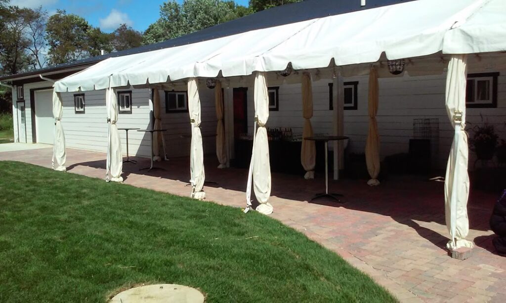 Marquee with Fabric Leg Decor