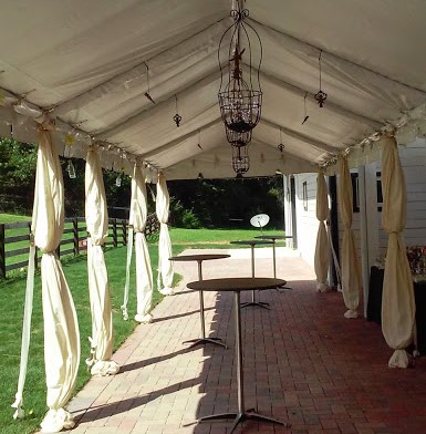 Marquee with Fabric Leg Decor