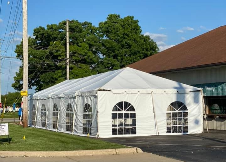 20x60 Frame Tent with French Window Walls