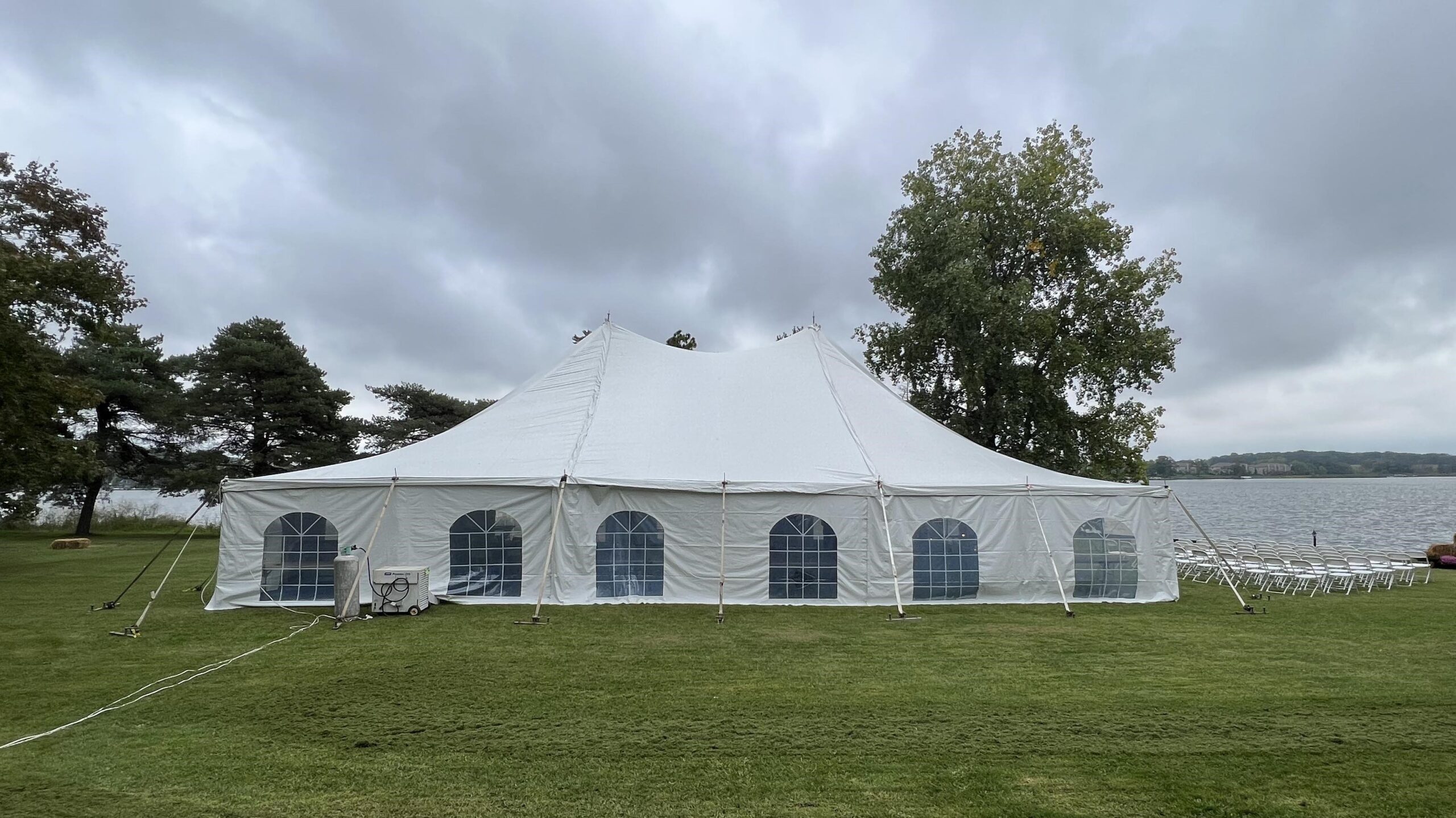 50x60 Pole Tent with French Window Walls