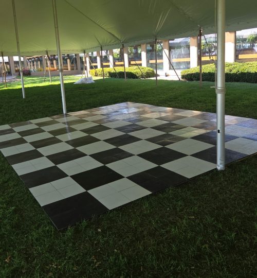 16x20 Black & White Dance Floor for All Star at Lake Lawn Resort
