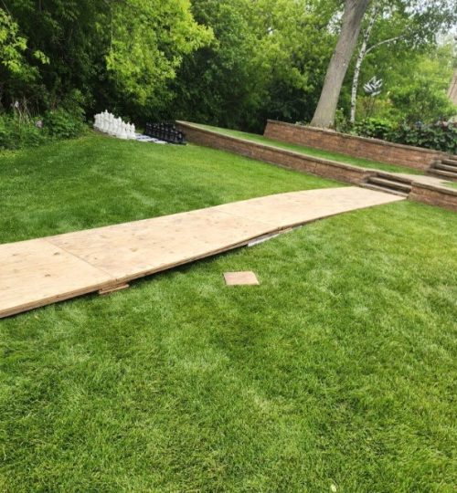 Floored Walkway before Turf Food Truck Hub